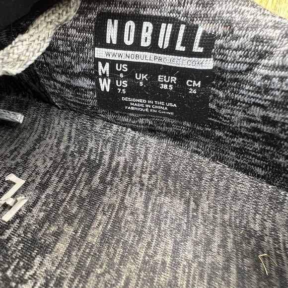 NOBULL SuperFabric Trainers Womens 7.5 Black Heather Granite Camo Training Shoes - Picture 9 of 10